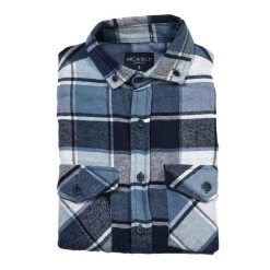 Best deal 🥰 Architect Jean Co. Clothing Young Mens Architect® Jean Co. Flannel 👕 Shirt - Blue/White ✨