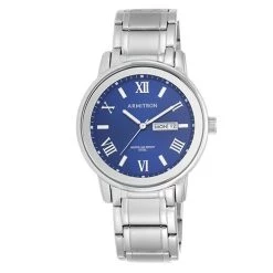 New 👍 Jewelry & ⌚ Watches Mens Armitron Stainless Steel Day & Date ⌚ Watch - 20-4935BLSV 😉