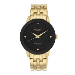 Brand new 🎁 Jewelry & ⌚ Watches Mens Armitron Diamond Accent Dial ⌚ Watch - 20-4952BKGP 🔔