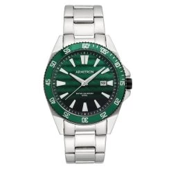 New 👏 Jewelry & ⌚ Watches Mens Armitron® Silvertone Analog ⌚ Watch - 20/5442GNSV 👏