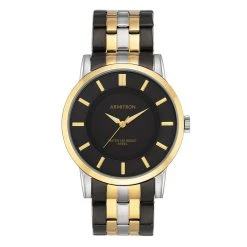 New 👏 Jewelry & ⌚ Watches Mens Armitron Classic Gold Tone Dial 👗 Dress ⌚ Watch - 20-4962BKTC 🔔