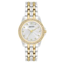 Buy 🛒 Jewelry & ⌚ Watches 👩 Womens Armitron Crystal Accent Bracelet ⌚ Watch - 75-5804MPTT 🧨