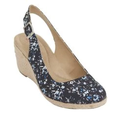 Best Sale 🔔 Shoes 👩 Womens BTrue By BareTraps® Dyann Floral Wedges - Black 🤩