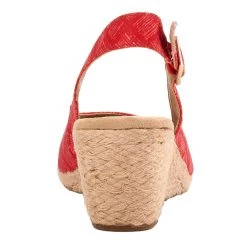 Outlet 🌟 Shoes 👩 Womens BTrue By BareTraps® Dyann Stitch Wedges - Red 🎉 -Armitron Sales unnamed file 582