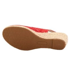 Outlet 🌟 Shoes 👩 Womens BTrue By BareTraps® Dyann Stitch Wedges - Red 🎉 -Armitron Sales unnamed file 584